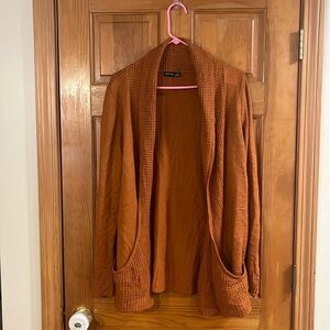 Verve Ami women’s orange open cardigan sweater size xlarge.